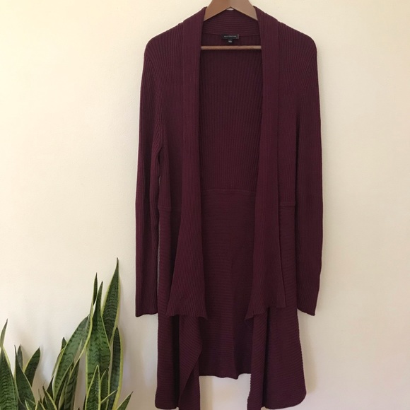 The Limited Sweaters - The Limited Burgundy Sweater Cardigan